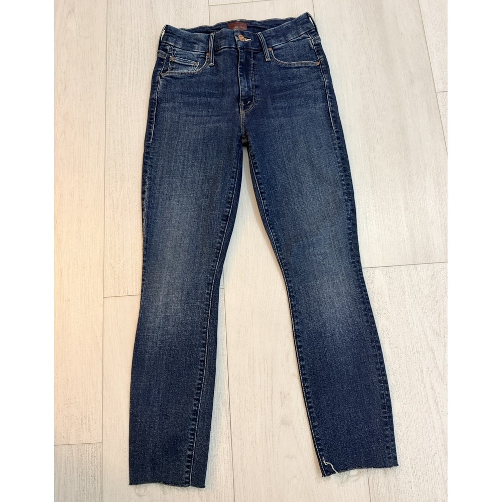 Mother The Looker Ankle Fray Jeans Sz 24 In Hot Springs Color